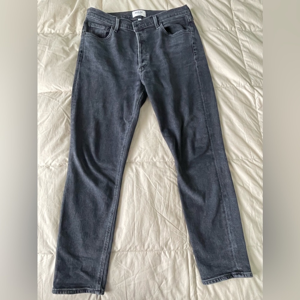 Agolde women’s jeans, faded black, size 32.